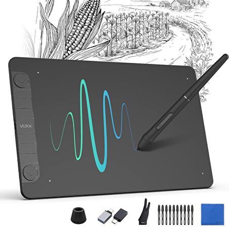 Veikk VK1060PRO V2 6 inç Grafik Tablet