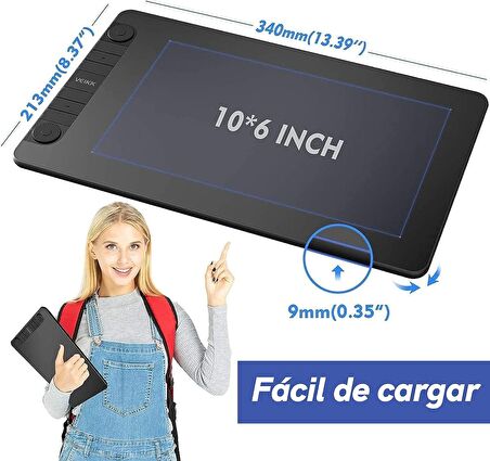 Veikk VK1060PRO V2 6 inç Grafik Tablet