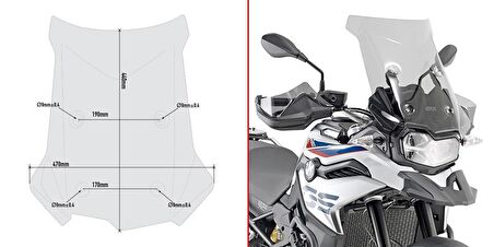 Givi D5127S BMW F 750 GS - F 850 GS (18-19) Rüzgar Siperlik