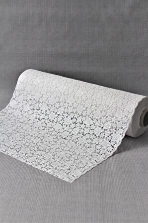 Pvc Dantel Kaymaz Raf Dolap Ve Çekmece Örtüsü Dantel-18Gül