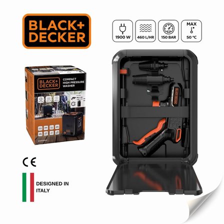 Black & Decker BXPW1900CE Basınçlı Yıkama Makinesi 150 Bar 1900 W