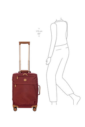 8117 Brics X-Travel Kabin Boy Valiz 36x55x23cm