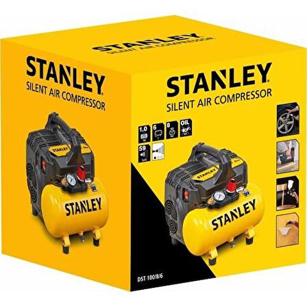 STANLEY HAVA KOMPRESÖRÜ DST 100/8/6 ULTRA SESSİZ 59 dB