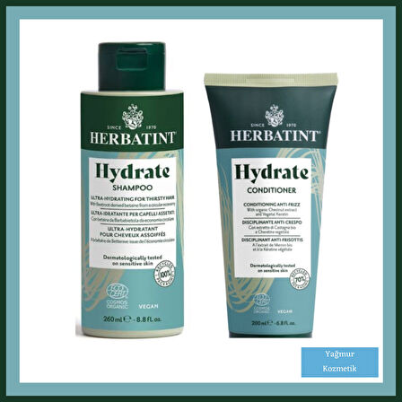 Herbatint Hydrate Organic Shampoo 260 ml & Herbatint Hydrate Conditioner Organic 200 ml
