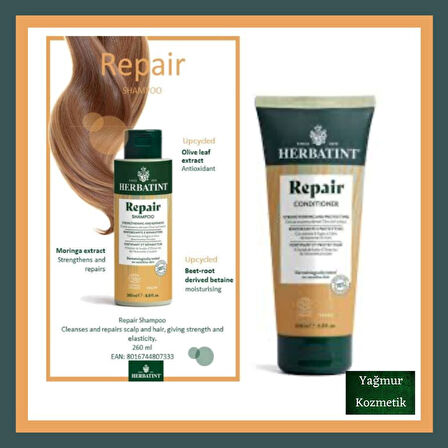 Herbatint Repair Shampoo 260 ml & Herbatint Repair Organic Conditioner 200 ml
