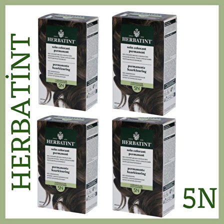 Herbatint Permanent Hair Coloring Gel 5N 170ML X 4lü