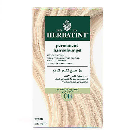 Herbatint, Permanent Haircolor Gel, 10N Platinum Blonde 170ML