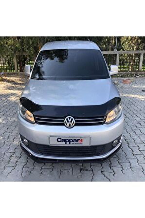 Volkswagen Caddy Ön Kaput Koruma Rüzgarlığı 3mm Akrilik (Abs) Parlak Siyah Deflektör 2010-15