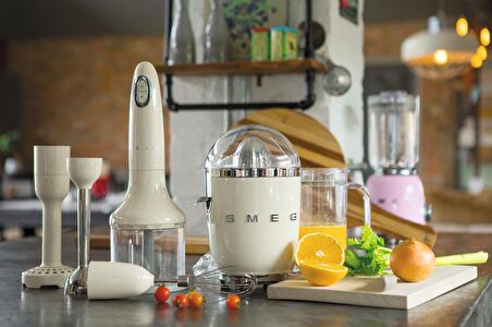 SMEG 50'S Style Retro Krem El Blender Seti