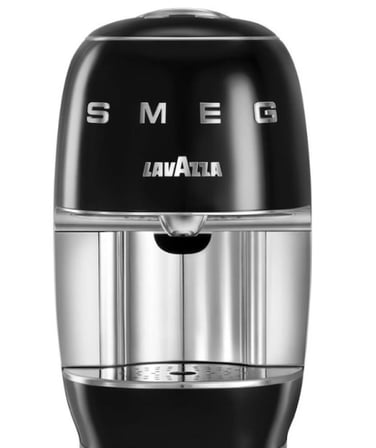 SMEG Lavazza A Modo Mio LM200 Kapsüllü Espresso Makinesi - Siyah (1250W, 10 Bar, Hızlı Isınma)