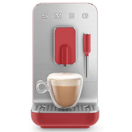 SMEG 50'S Style BCC02 Espresso Otomatik Kahve Makinesi Mat Kırmızı