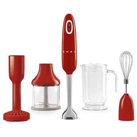 Smeg Kırmızı 50's Style El Blender Seti