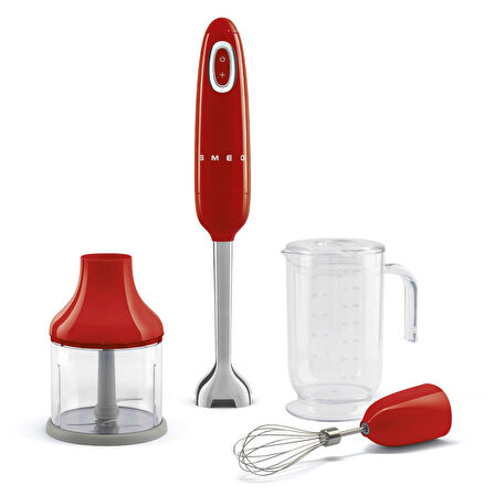 Smeg Kırmızı 50's Style El Blender Seti