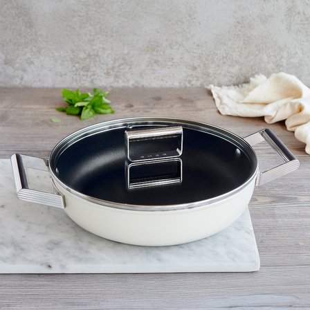 Smeg Cookware 50'S Style Krem 28 cm Pilav Tenceresi