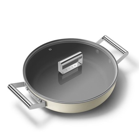 Smeg Cookware 50'S Style Krem 28 cm Pilav Tenceresi