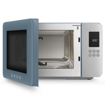 Smeg Retro Solo Izgaralı Mikrodalga Fırın Storm Blue