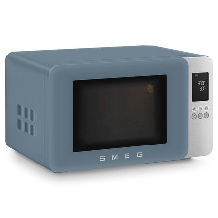 Smeg Retro Solo Izgaralı Mikrodalga Fırın Storm Blue