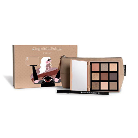 Diego Dalla Palma MU Eyeshadow Nuda Warm 301 Göz Farı Paleti + Stay On Me 31 + Çanta