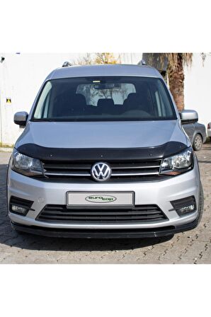 Volkswagen Caddy Ön Kaput Koruma Rüzgarlığı 3mm Akrilik (ABS) Parlak Siyah Deflektör 2015-2020