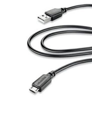 Cellularline MicroUSB 2m Data Kablosu Siyah