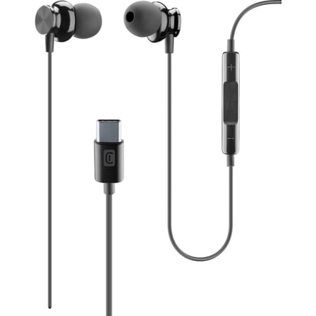 Cellularline Sparrow Type-C Silikonlu Kablolu Kulak İçi Kulaklık - Siyah