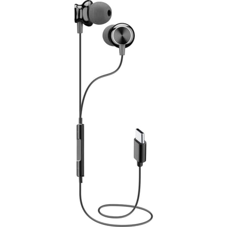 Cellularline Sparrow Type-C Silikonlu Kablolu Kulak İçi Kulaklık - Siyah