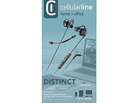 CELLULARLINE Distinct Kulak İçi Kablolu Kulaklık Siyah