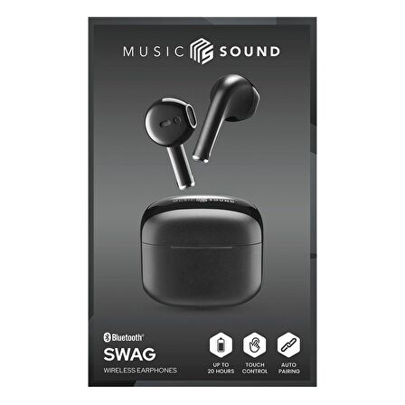 CELLULARLINE Music Sound Swag TWS Bluetooth Kulak İçi Kulaklık Siyah