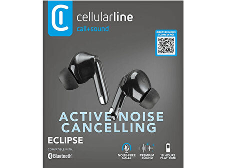 CELLULARLINE Eclipse ANC +ENC Özellikli TWS Bluetooth Kulak İçi Kulaklık Siyah