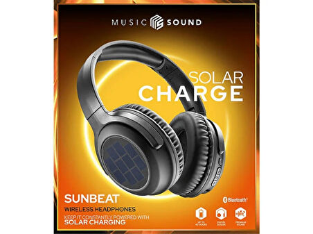 ELLULARLINE Music Sound Sunbeat Solar Panelli Bluetooth Kulak Üstü Kulaklık