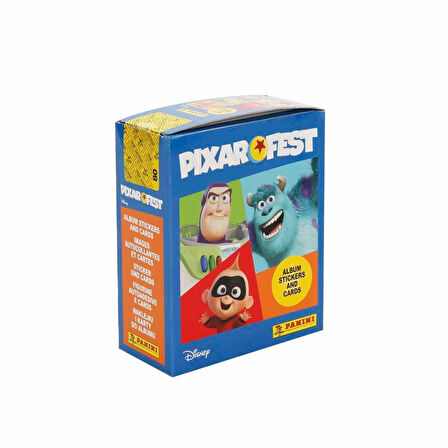 Disney Pixar Fest Çıkartma Kartları Sticker Seti 1 Kutu (24 Paket=96 Sticker+24Kart)