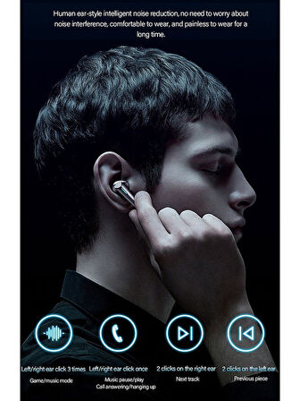 Lenovo XG02 Çift Modları Oyun Müzik Kablosuz Bluetooth Kulaklık Beyaz