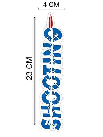 SHOOTING Folyo Etiket Mavi- 23 x 4 cm