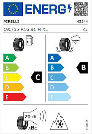 Pirelli 195/55R16 91H XL Cinturato Winter Oto Kış Lastiği ( Üretim : 2024 )