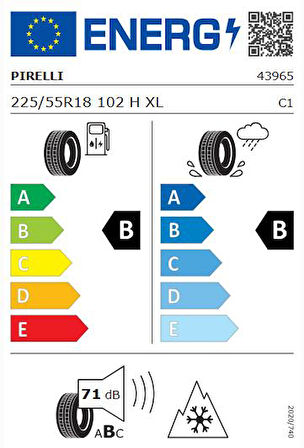 Pirelli 225/55 R18 102H XL Cinturato Winter 2 ELT Oto Kış Lastiği (Üretim:2024)