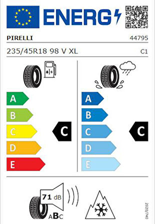 Pirelli 235/45 R18 98V XL Powergy Winter Oto Kış Lastiği (Üretim:2024)