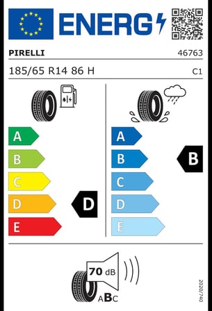 Pirelli 185/65 R14 86H Cinturato P1 Oto Yaz Lastiği (Üretim: 2025)