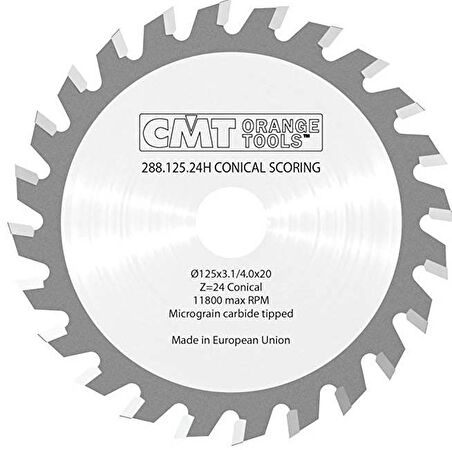 CMT 288.125.24H Ahşap Testeresi (Ø125X3.1X2.5X20 Z24)