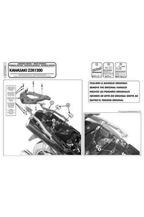 Gıvı 441fz Kawasakı Zzr 1200 (02-05) Arka Çanta Taşıyıcı