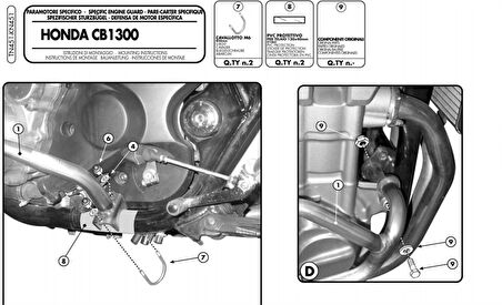 Givi TN451 Honda Cb 1300 - Cb 1300S (03-15) Koruma Demiri