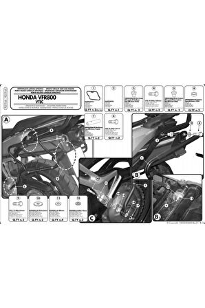 Gıvı Plx166 Honda Vfr 800 Vtec (02-11) Yan Çanta Taşıyıcı