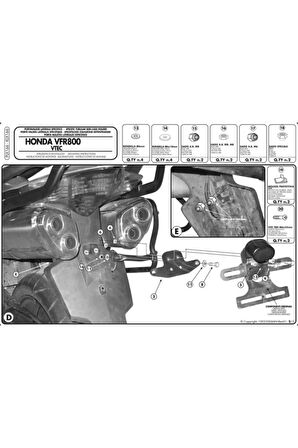 Gıvı Plx166 Honda Vfr 800 Vtec (02-11) Yan Çanta Taşıyıcı