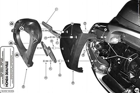 Givi E221M HONDA NT 700 DEAUVILLE (06-12) Arka Çanta Tasiyici
