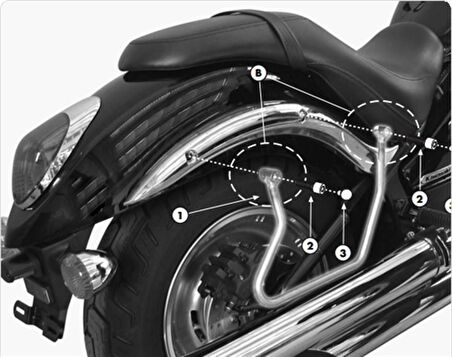 Givi T264 Kawasaki Vn 900 Custom - Classic (06-14) Yan Kumaş Çanta Taşıyıcı