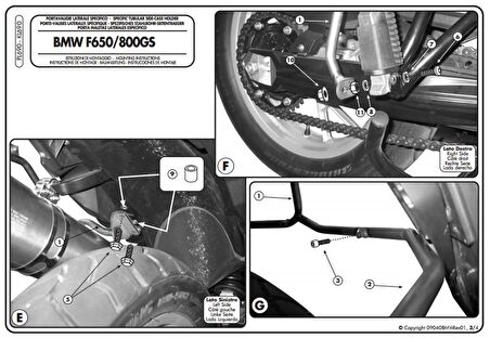 Givi PL690 BMW F 650GS - F 800GS (08-11) Yan Çanta Tasiyici