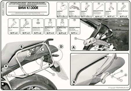 Givi PLXR691 BMW K 1200R (05-08) - K 1300R (09-16) Yan Çanta Tasiyici