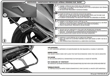 Givi PLXR691 BMW K 1200R (05-08) - K 1300R (09-16) Yan Çanta Tasiyici