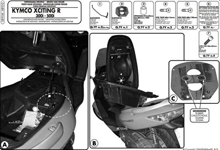 Givi SR91M KYMCO XCITING R 300I-500I (09-14) Arka Çanta Tasiyici