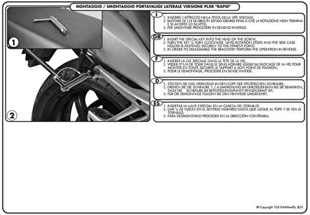 Givi PLXR450 KAWASAKI VERSYS 650 (10-14) Yan Çanta Tasiyici