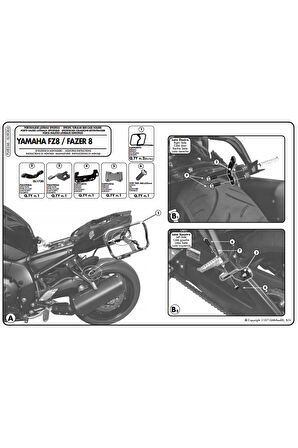 Plxr366 Yamaha Fz8-fazer8 (10-15) Yan Çanta Taşıyıcı